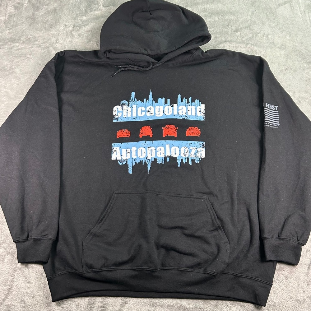 Chicagoland Autopalooza Hoodie Black Mens 2XL Vets First